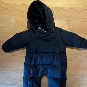 Jacadi Like New Navy Hooded Baby Snowsuit/Bunting